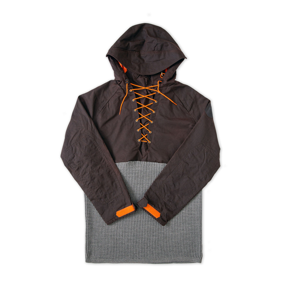 Men's Recycled Hybrid Pullover Jacket - Wool and Waxed Cotton Pullover |  Alps & Meters