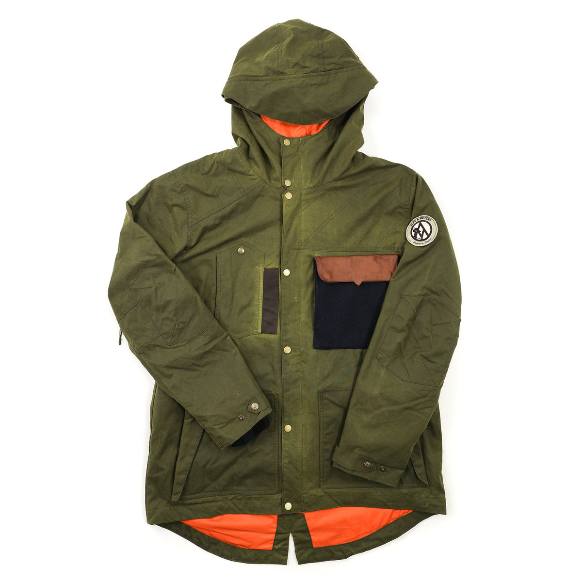 Men's Recycled Anorak Jacket - Waxed Canvas Pullover | Alps & Meters